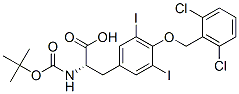 (2S)-3-[4-[(2,6-二氯苯基)甲氧基]-3,5-二碘苯基]-2-[(2-甲基丙烷-2-基)氧基羰基氨基]丙酸結(jié)構(gòu)式_201416-66-2結(jié)構(gòu)式
