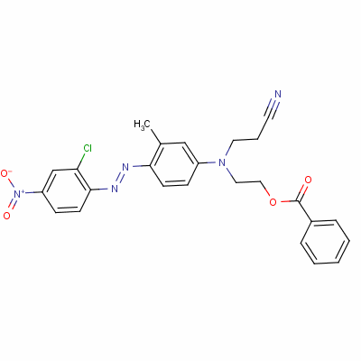 2-[4-[(2-氯-4-硝基苯基)氮雜]-n-(2-氰基乙基)-3-甲基苯胺]苯甲酸乙酯結(jié)構(gòu)式_20339-55-3結(jié)構(gòu)式