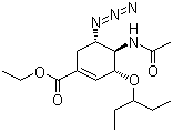 (3R,4R,5S)-4-乙?；被?5-疊氮基-3-(1-乙基-丙氧基)-環(huán)己烯-1-羧酸乙酯結(jié)構(gòu)式_204255-06-1結(jié)構(gòu)式