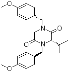 (R)-N,N’-雙對(duì)甲氧芐基-3-異丙基哌嗪-2,5-二酮結(jié)構(gòu)式_205517-34-6結(jié)構(gòu)式