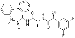 (αS)-N-[(1S)-2-[[(7S)-6,7-二氫-5-甲基-6-氧-5H-二苯并[b,d]氮雜平-7-基]氨基]-1-甲基-2-氧乙基]-3,5-二氟-α-羥基-苯乙酰胺結構式_209984-57-6結構式
