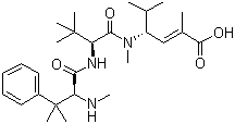 N,BETA,BETA-三甲基-L-苯基丙氨酰基-N-[(1S,2E)-3-羧基-1-(1-甲基乙基)-2-丁烯基]-N,3-二甲基-L-纈氨酰胺結(jié)構(gòu)式_228266-40-8結(jié)構(gòu)式
