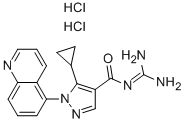 5-環(huán)丙基-N-(二氨基亞甲基)-1-(5-喹啉基)-1H-吡唑-4-甲酰胺二鹽酸鹽結(jié)構(gòu)式_241800-97-5結(jié)構(gòu)式