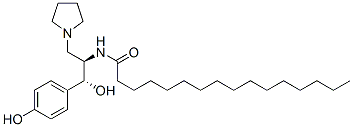 N-[(1R,2R)-2-羥基-2-(4-羥基苯基)-1-(1-吡咯烷甲諾)乙基]-十六胺結(jié)構(gòu)式_245329-77-5結(jié)構(gòu)式