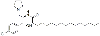 N-[(1R,2R)-2-(4-氯苯基)-2-羥基-1-(1-吡咯烷甲基)乙基]-十六酰胺結(jié)構(gòu)式_245329-88-8結(jié)構(gòu)式