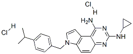 N3-環(huán)丙基-7-[[4-(1-甲基乙基)苯基]甲基]-7H-吡咯并[3,2-f]喹唑啉-1,3-二胺結構式_245520-69-8結構式