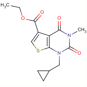 1-(環(huán)丙基甲基)-3-甲基-2,4-二氧代-1,2,3,4-四氫-噻吩并[2,3-d]嘧啶-5-羧酸乙酯結構式_259862-15-2結構式