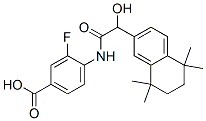 3-氟-4-{[(2R)-2-羥基-2-(5,5,8,8-四甲基-5,6,7,8-四氫-2-萘基)乙?；鵠氨基}苯甲酸結(jié)構(gòu)式_262433-54-5結(jié)構(gòu)式