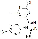 5-(2-氯-6-甲基嘧啶-4-基)-4-(4-氯苯基)-4h-1,2,4-噻唑-3-硫醇結(jié)構(gòu)式_266337-73-9結(jié)構(gòu)式