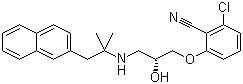 2-氯-6-[(2R)-3-[[1,1-二甲基-2-(2-萘)乙基]氨基]-2-羥基丙氧基]苯甲腈結(jié)構(gòu)式_284035-33-2結(jié)構(gòu)式