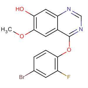 4-(4-溴-2-氟苯氧基)-7-羥基-6-甲氧基喹唑啉結(jié)構(gòu)式_288384-43-0結(jié)構(gòu)式