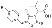 (2R)-2-[(5Z)-5-(4-溴芐亞基)-4-氧代-2-硫代-1,3-噻唑烷-3-基]-3-甲基丁酸結(jié)構(gòu)式_300817-68-9結(jié)構(gòu)式