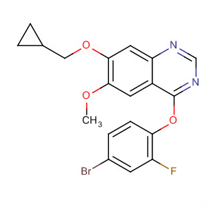 4-(4-溴-2-氟苯氧基)-7-環(huán)丙基甲氧基-6-甲氧基喹唑啉結(jié)構(gòu)式_320366-45-8結(jié)構(gòu)式