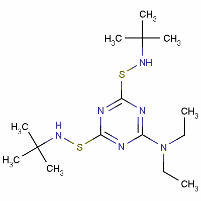 4,6-二[(叔丁基氨基)硫基]-N,N-二乙基-1,3,5-三嗪-2-胺結(jié)構(gòu)式_35302-16-0結(jié)構(gòu)式