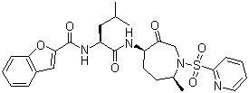 N-[(1S)-1-[[[(4R,7S)-六氫-7-甲基-3-氧代-1-(2-吡啶磺?；?-1H-氮雜革-4-基]氨基]羰基]-3-甲基丁基]-2-苯并呋喃羧酰胺結(jié)構(gòu)式_362507-64-0結(jié)構(gòu)式