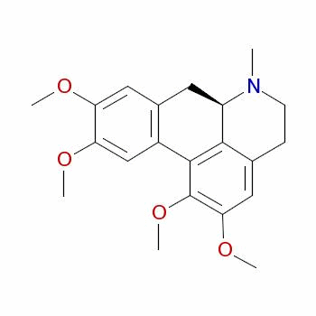 (R)-5,6,6a,7-四氫-1,2,9,10-四甲氧基-6-甲基-4H-二苯并[de,g]喹啉結(jié)構(gòu)式_38325-02-9結(jié)構(gòu)式