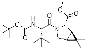 (1R,2S,5S)-3-((2S)-2-叔丁氧羰基氨基-3,3-二甲基-1-氧代丁基)-6,6-二甲基-3-氮雜雙環(huán)[3.1.0]己烷-2-羧酸甲酯結(jié)構(gòu)式_394735-26-3結(jié)構(gòu)式