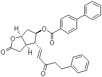 (3aR,4R,5R,6aS)-六氫-2-氧代-4-[(1E)-3-氧代-5-苯基-1-戊烯基]-2H-環(huán)戊并[b]呋喃-5-基 [1,1-聯(lián)苯]-4-甲酸酯結(jié)構(gòu)式_41639-72-9結(jié)構(gòu)式