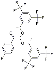 2,2-雙[(1R)-1-[3,5-雙(三氟甲基)苯基]乙氧基]-1-(4-氟苯基)乙酮結(jié)構(gòu)式_419574-40-6結(jié)構(gòu)式