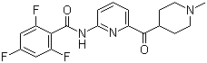 2,4,6-三氟-N-[6-[(1-甲基-4-哌啶基)羰基]-2-吡啶基]苯甲酰胺結(jié)構(gòu)式_439239-90-4結(jié)構(gòu)式