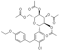 (2R,3R,4R,5S,6S)-2-(乙酰氧基甲基)-6-(4-氯-3-(4-乙氧基芐基)苯基)四氫-2H-吡喃-3,4,5-三yl 三乙酸酯結(jié)構(gòu)式_461432-25-7結(jié)構(gòu)式