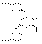 (S)-N,N’-雙對(duì)甲氧芐基-3-異丙基哌嗪-2,5-二酮結(jié)構(gòu)式_479681-55-5結(jié)構(gòu)式