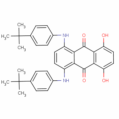 1,4-雙[[4-(1,1-二甲基乙基) 苯基]氨基]-5,8-二羥基-9,10-蒽二酮結(jié)構(gòu)式_4851-50-7結(jié)構(gòu)式