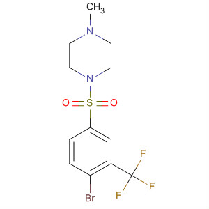 1-{[4-溴-3-(三氟甲基)苯基]磺?；鶀-4-甲基哌嗪結(jié)構(gòu)式_486422-42-8結(jié)構(gòu)式
