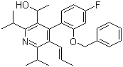 4-[4-氟-2-(苯甲氧基)苯基]-α-甲基-2,6-雙(1-甲基乙基)-5-(1-丙烯-1-基)-3-吡啶甲醇結(jié)構(gòu)式_503559-84-0結(jié)構(gòu)式
