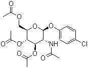 4-氯苯基-2-乙酰氨基-3,4,6-三-氧-乙?；?2-脫氧-β-D-葡萄糖苷結(jié)構(gòu)式_50729-97-0結(jié)構(gòu)式