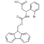 (βS)-2-溴-β-[[(9H-芴-9-甲氧基)羰基]氨基]-苯丙酸結(jié)構(gòu)式_507472-17-5結(jié)構(gòu)式
