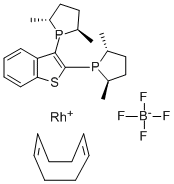 (R,R)-2,3-雙(2,5-二甲基-硫環(huán)磷-1-基)苯并[b]噻吩環(huán)辛二稀四氟硼酸銠(I)結(jié)構(gòu)式_511543-00-3結(jié)構(gòu)式