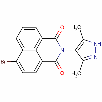 6-溴-2-(3,5-二甲基-1H-吡唑-4-基)-1H-苯[de]異喹啉-1,3(2H)-二酮結(jié)構(gòu)式_51461-22-4結(jié)構(gòu)式