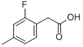 2-Fluoro-4-methylphenylacetic acid Structure,518070-28-5Structure