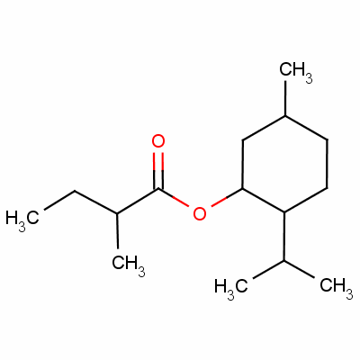 2-(異丙基)-5-甲基環(huán)己基 2-甲基丁酸酯結(jié)構(gòu)式_53004-93-6結(jié)構(gòu)式