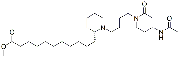 (2R)-1-[4-[乙酰基 [3-(乙?；被?丙基]氨基]丁基]-2-哌啶十一酸甲酯結(jié)構(gòu)式_53602-40-7結(jié)構(gòu)式