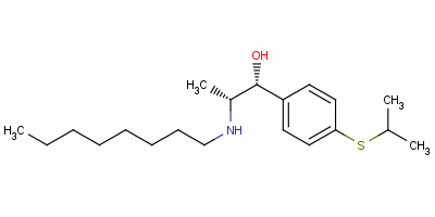 (R*,r*)-4-[異丙基硫代]-alpha-[1-(辛基氨基)乙基]芐醇結(jié)構(gòu)式_54767-44-1結(jié)構(gòu)式