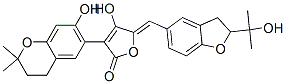 3-(3,4-二氫-7-羥基-2,2-二甲基-2H-1-苯并吡喃-6-基)-5-[(z)-[2,3-二氫-2-(1-羥基-1-甲基乙基)苯并呋喃-5-基]亞甲基]-4-羥基-2(5h)-呋喃酮結構式_55215-39-9結構式