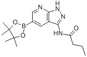 N-[5-(4,4,5,5-四甲基-1,3,2-二噁硼烷-2-基)-1H-吡唑并[3,4-B]吡啶-3-基]-丁酰胺結(jié)構(gòu)式_557112-47-7結(jié)構(gòu)式