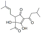 4-乙?；?3,4-二羥基-5-(3-甲基-2-丁烯)-2-(3-甲基-1-氧代丁基)-2-環(huán)戊烯-1-酮結(jié)構(gòu)式_57195-46-7結(jié)構(gòu)式