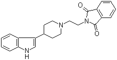 4-(3-吲哚基)-1-(2-鄰苯二甲酰亞氨基乙基)哌啶結(jié)構(gòu)式_57311-64-5結(jié)構(gòu)式