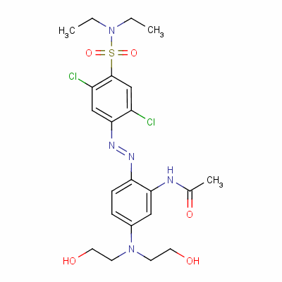 N-[5-[雙(2-羥基乙基)氨基]-2-[[2,5-二氯-4-[(二乙基氨基)磺?；鵠苯基]氮雜]苯基]乙酰胺結(jié)構(gòu)式_58547-80-1結(jié)構(gòu)式