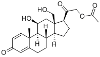11-beta-1,4-孕甾二烯-18,21-二醇-3,20-二酮 21-乙酸酯結(jié)構(gòu)式_58761-40-3結(jié)構(gòu)式