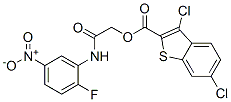 (9ci)-3,6-二氯-苯并[b]噻吩-2-羧酸 2-[(2-氟-5-硝基苯基)氨基]-2-氧代乙酯結構式_587838-69-5結構式