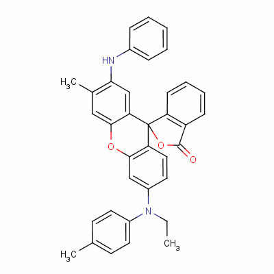 2-苯胺-6-[乙基(對(duì)甲苯)氨基]-3-甲基螺[異苯并呋喃-1(3h),9-[9h]氧雜蒽]-3-酮結(jié)構(gòu)式_59129-79-2結(jié)構(gòu)式