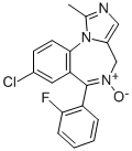 8-氯-6-(2-氟苯基)-1-甲基-4H-咪唑并[1,5-a][1,4]苯并二氮雜卓 5-氧化物結(jié)構(gòu)式_59468-83-6結(jié)構(gòu)式