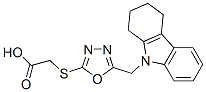 (9CI)-[[5-[(1,2,3,4-四氫-9H-咔唑-9-基)甲基]-1,3,4-噁二唑-2-基]硫代]-乙酸結構式_597545-38-5結構式