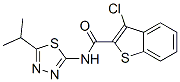 (9ci)-3-氯-n-[5-(1-甲基乙基)-1,3,4-噻二唑-2-基]-苯并[b]噻吩-2-羧酰胺結(jié)構(gòu)式_600122-40-5結(jié)構(gòu)式