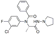 (S)-(9CI)-N-(3-氯-4-氟苯基)-N-[1-甲基-2-氧代-2-(1-吡咯烷氨基)乙基]-苯甲酰胺結(jié)構(gòu)式_60143-15-9結(jié)構(gòu)式