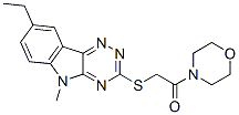 (9ci)-4-[[(8-乙基-5-甲基-5H-1,2,4-噻嗪并[5,6-b]吲哚-3-基)硫代]乙酰基]-嗎啉結(jié)構(gòu)式_603946-65-2結(jié)構(gòu)式